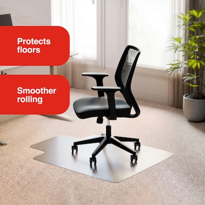 Quill Brand® BerberMat Chairmat, For Low Pile Carpets, Standard Lip, 36 x 48