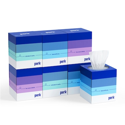 Perk™ Ultra Soft Tissue, 2-Ply, 95 Sheets/Box, 6 Boxes/Pack (PK57779)
