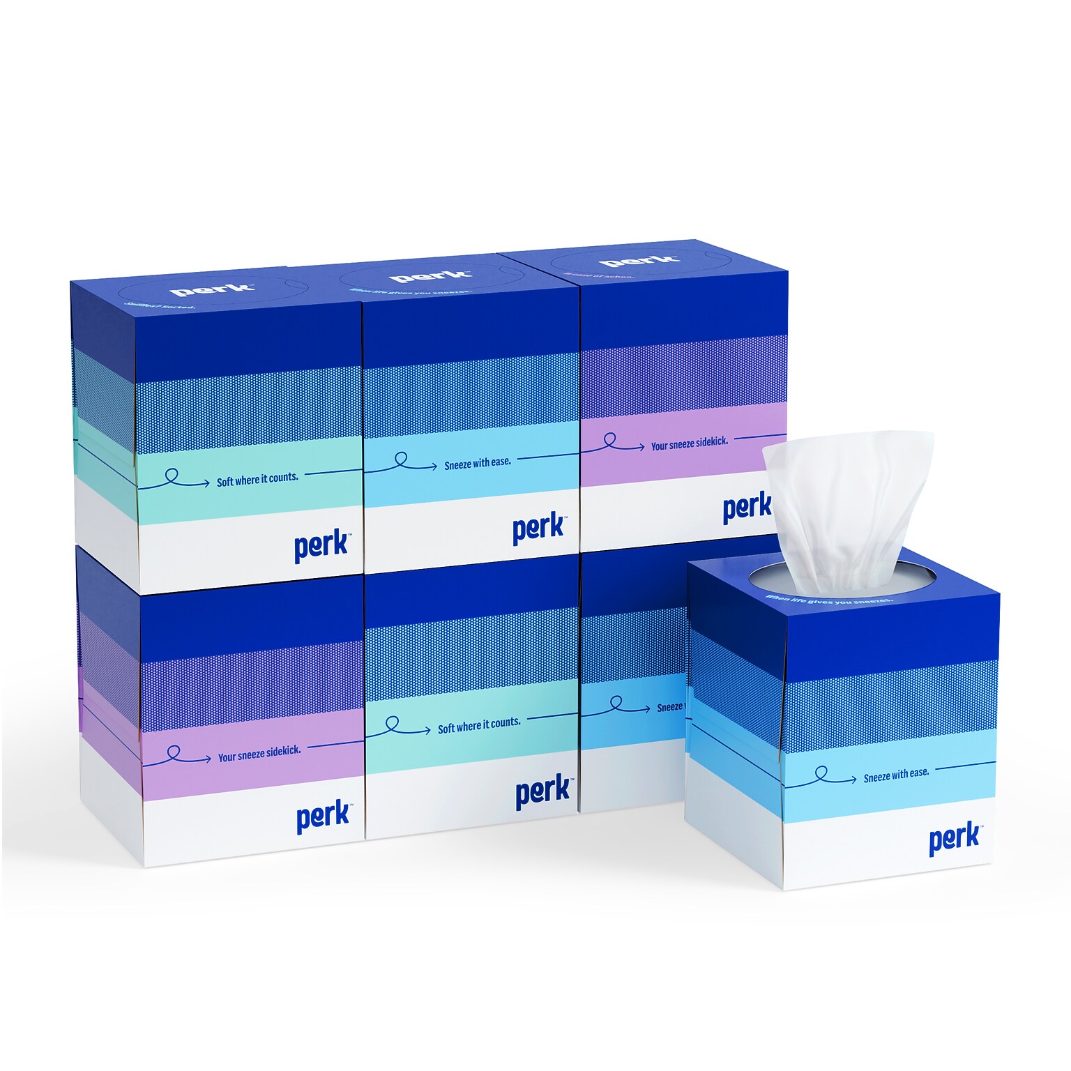 Perk™ Ultra Soft Tissue, 2-Ply, 95 Sheets/Box, 6 Boxes/Pack (PK57779)