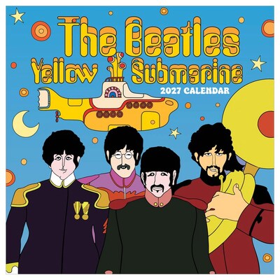 2027 TF Publishing The Beatles: Yellow Submarine 12 x 12 Monthly Wall Calendar, Multicolored (27-1113)