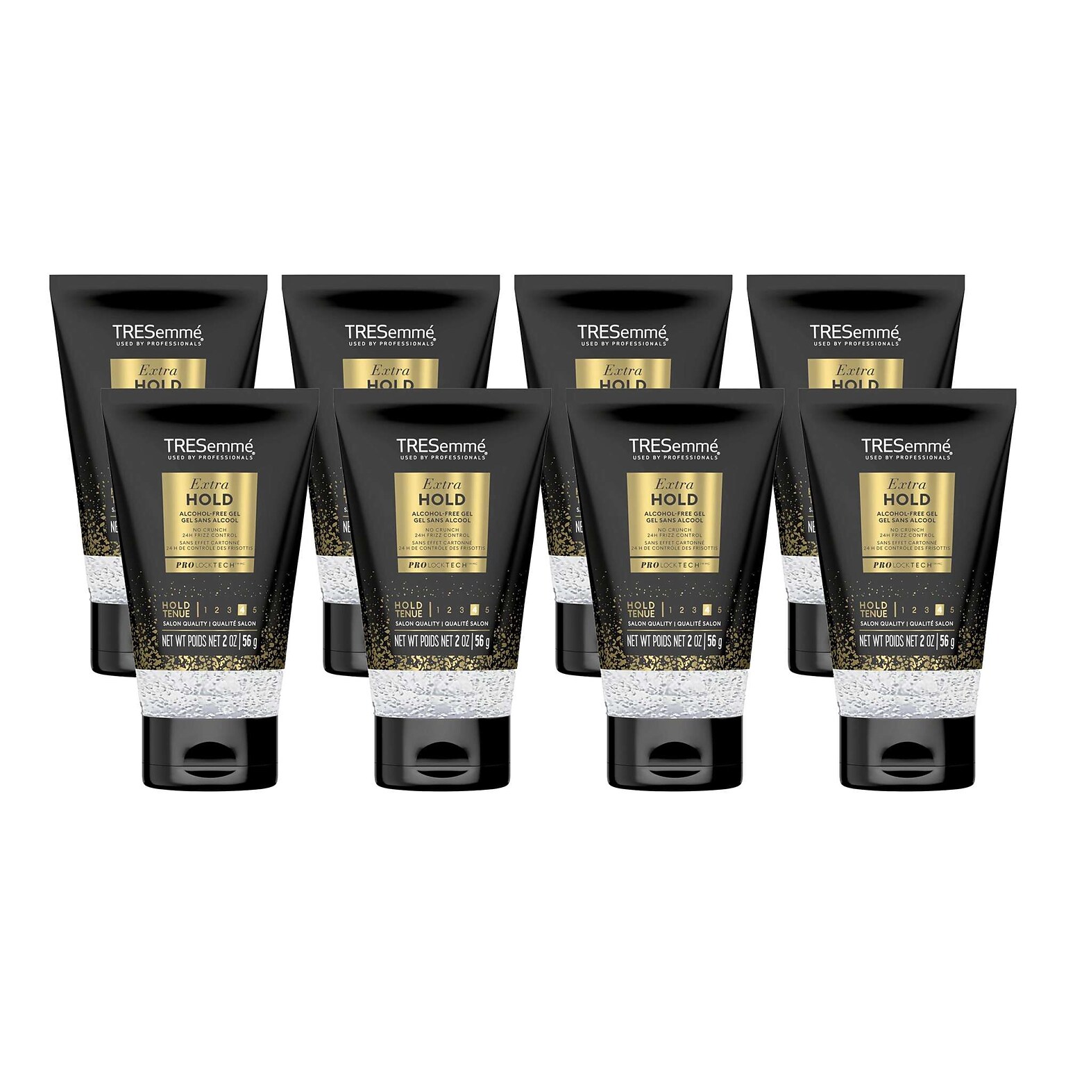 TRESemme Tres Styling Gel, 2 oz Tube, 8 Tubes/Bag, 18 Bags/Carton