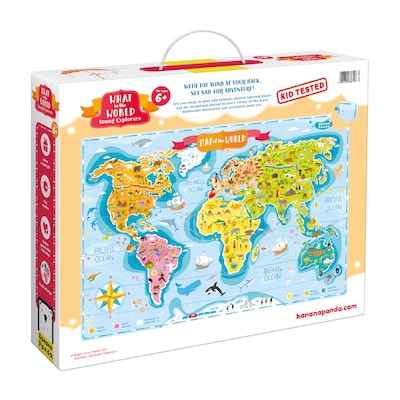 Banana Panda What in the World Young Explorers 168-Piece Jumbo Floor Puzzle (BPN33672)