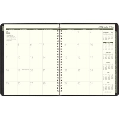 2026 AT-A-GLANCE Recycled 7" x 8.75" Weekly & Monthly Appointment Book, Faux Leather Cover, Black (70-951G-05-26)