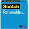 Scotch® Removable Invisible Tape, 3/4 x 36 yds. (811)