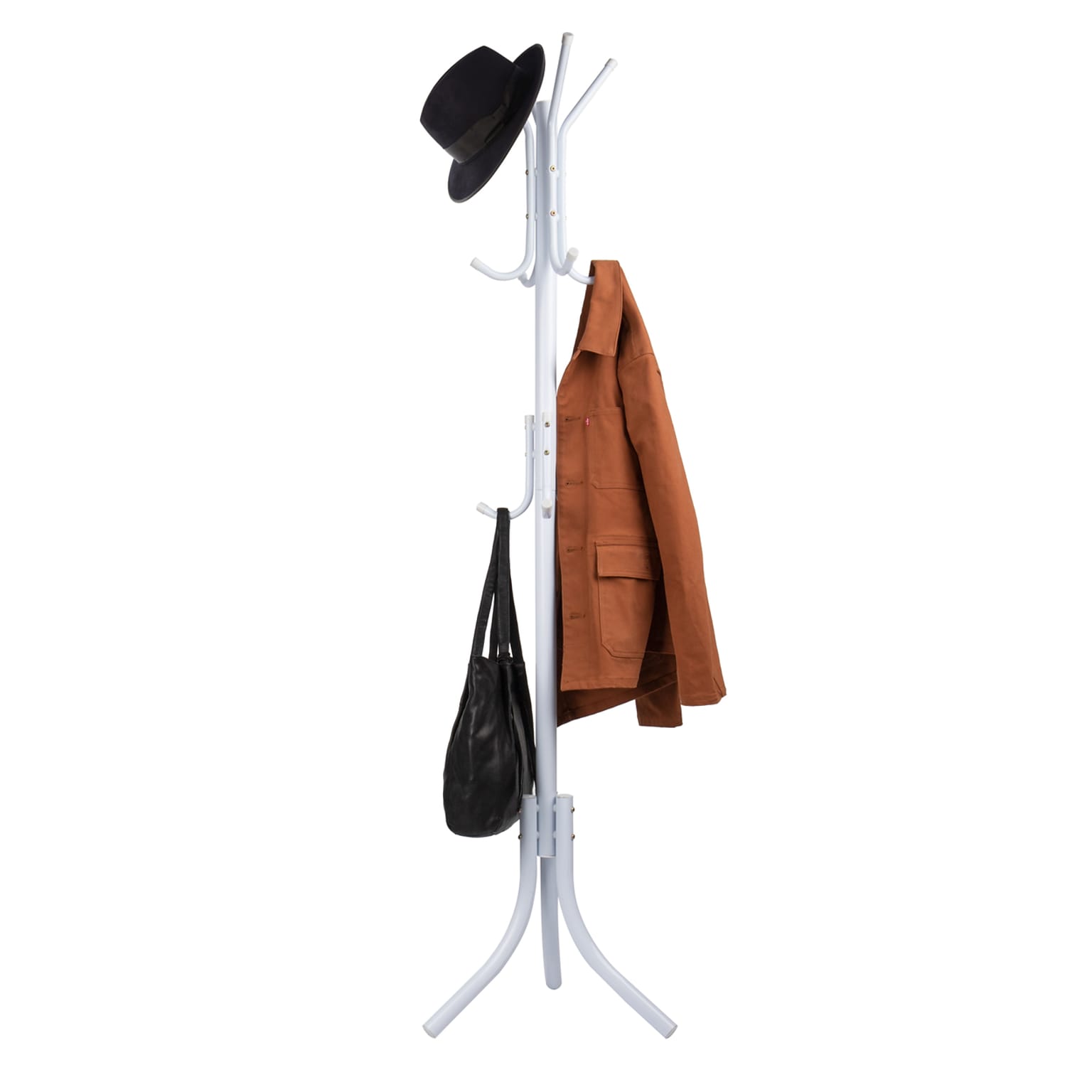 Mind Reader 69 x 18 Coat Rack, White, Metal (COATRACK11-WHT)