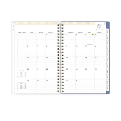 2025-2026 Day Designer for Blue Sky Climbing Floral 5 x 8 Academic Year Weekly & Monthly Planner,