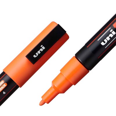 POSCA PC-3M Water Based Paint Marker, Fine Bullet Tip, Orange, 3/Pack (UBCPC3MORANGE-3)