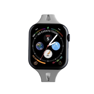 LAX Sleek Silicone Band for Apple Watch, Gray
