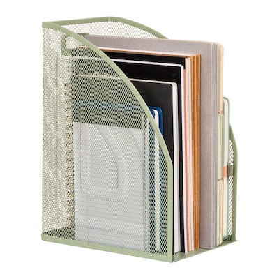 Staples Metal Mesh File Organizer, Sage Green (ST63832)