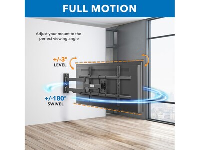 Mount-It! Full-Motion TV Mount, 110 lbs. Max. (MI-14003)