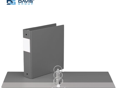 Davis Group Premium Economy 2 3-Ring Non-View Binders, Gray, 6/Pack (2313-07-06)