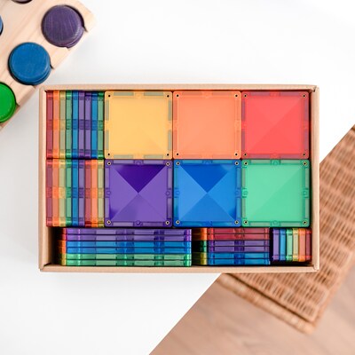 Connetix Magnetic Tiles Rainbow Creative Pack, 102 Pieces (CNTR00102CR)
