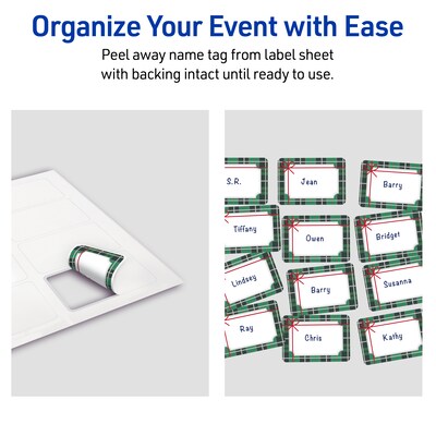 Avery Rectangle Multipurpose Labels, 2-1/3" x 3-3/8", White, 80/Pack (19479370409)