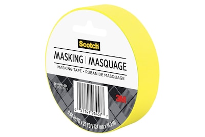 Scotch® Expressions Masking Tape, .94 x 20 yds., Yellow (3437-PYL)