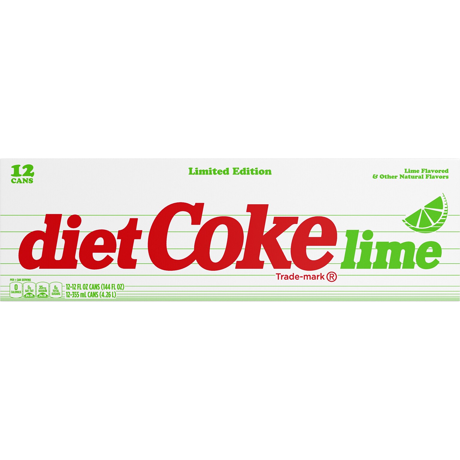 Diet Coke Lime, 12 oz., 24 Cans/Carton (A-0033499)