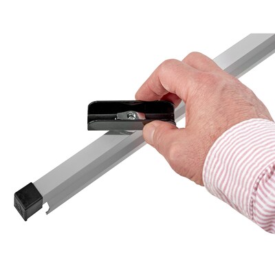 AdirOffice Hanging Clamp Document Holder, 24", Horizontal, Silver Aluminum, 12/Pack (ADI6026--2)