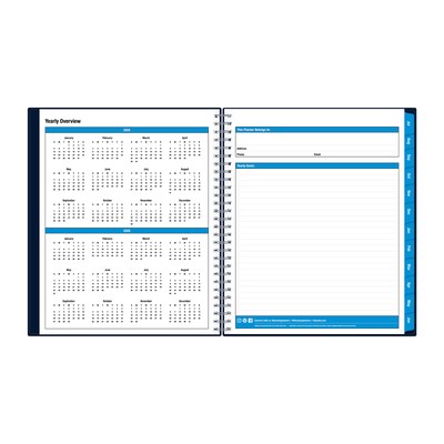 2025-2026 Blue Sky Enterprise 8" x 10" Academic Year Monthly Planner, Plastic Cover, Navy (148674-A26)