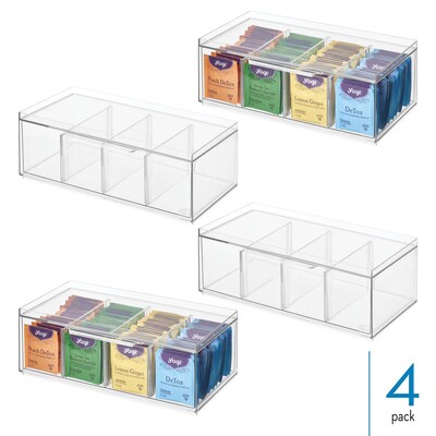 iDESIGN Tea Drawers, Clear, 4/Set (27749M4)