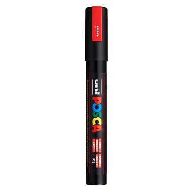 POSCA PC-5M Water Based Paint Marker, Medium Bullet Tip, Fluorescent Red, 3/Pack (UBCPC5MFRED-3)