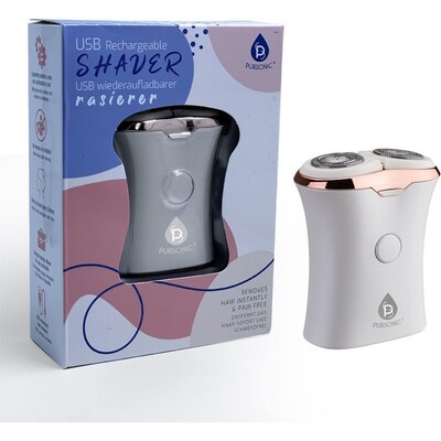 Pursonic Rechargeable USB Ladies Shaver - White