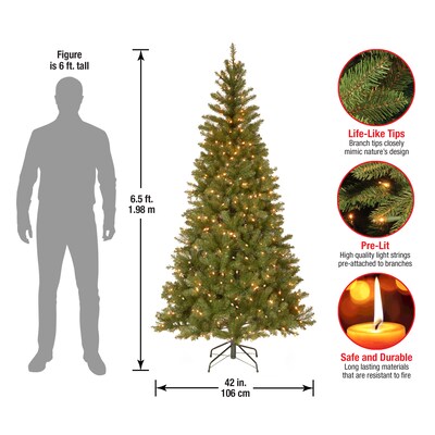National Tree Company Aspen Spruce Artificial Christmas Tree, 6.5 ft., Clear Lights (AP7-300-65)