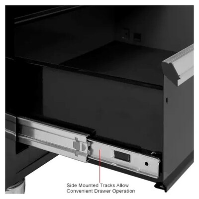 Global Industrial 7-Drawer Roller Tool Cabinet, 26-3/8"W x 18-1/8"D x 37-13/16"H, Black (535364)