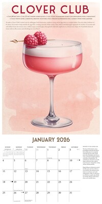 2026 Willow Creek Mixology 12" x 12" Monthly Wall Calendar (55960)