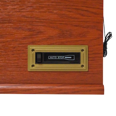 Victor State 7-in-1 Turntable Music Center w/ 3-Speed Record Player, CD/MP3/Cassette, FM, Dual Bluetooth In/Out, Mahogany