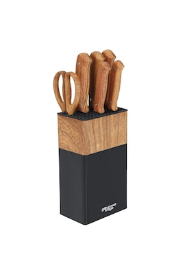 Gourmet Edge 7PC Full Tang Knife Set w/ Block