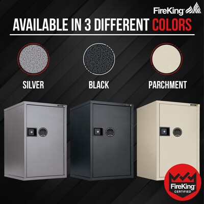 FireKing FireShield Storage Cabinet, Fire Resistant, Single Door w/ Electronic Lock, Parchment (HSC-3422-DPTEL)