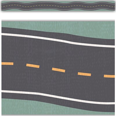 Teacher Created Resources Straight Border Trim, 3" x 2.92', Road Trip, 12/Pack, 6 Packs/Bundle (TCR9241-6)
