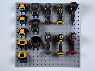 Triton Products LocBoard 24" x 24" x 9/16" Steel Square Hole Pegboards, 2/Set (LB1-G)