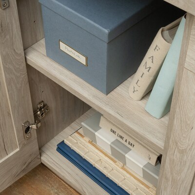 Sauder Select 30"H Storage Cabinet with 4 Shelves, Chalk Oak (433932)