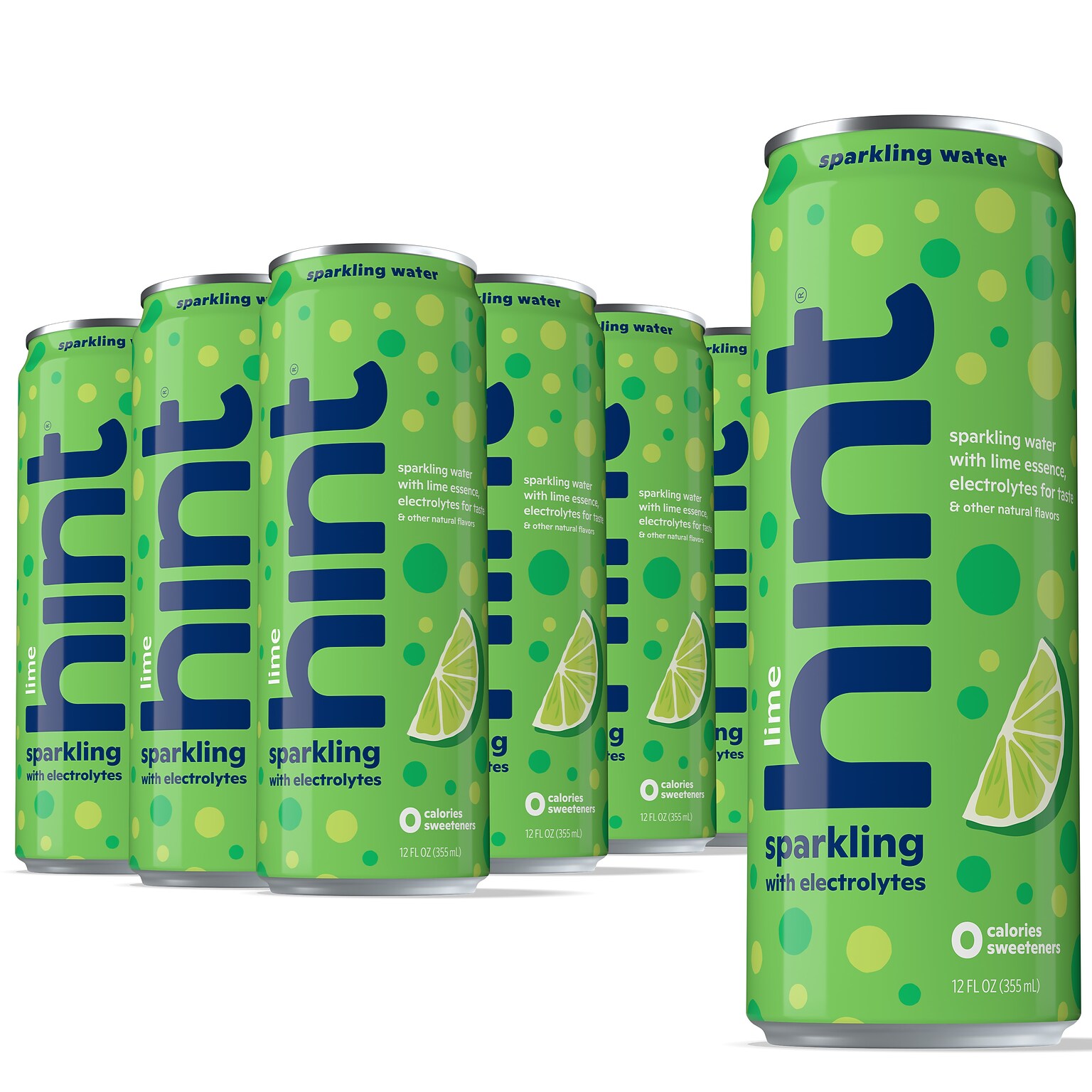 Hint Lime Sparkling Water with Electrolytes, 12 fl. oz., 12 Cans/Carton (HINT-LIMECAN-E)