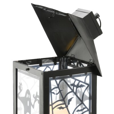 National Tree Company 16" Black Halloween Ghost Lantern (RAH-YG179332-1)