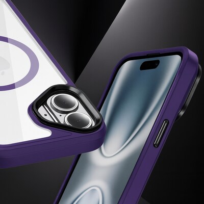 SaharaCase Raider Series MagSafe Compatible Phone Case for iPhone 17, Shock Absorbing, Purple Orchid (CP00927)