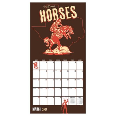 2027 TF Publishing Home: Texas 12" x 12" Monthly Wall Calendar, Multicolored (27-1133)