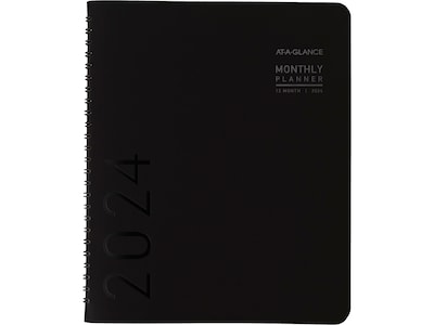 2024 AT-A-GLANCE Contemporary 7 x 8.75 Monthly Planner, Black (70-120X-05-24)