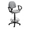 Boss Deluxe Posture Fabric Drafting Stool with Swivel Base, Gray (B1617-GY)