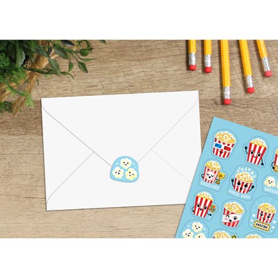 Teacher Created Resources Popcorn Smelly Stickers, Multicolored, 120/Pack, 6/Packs/Bundle (TCR9454-6)