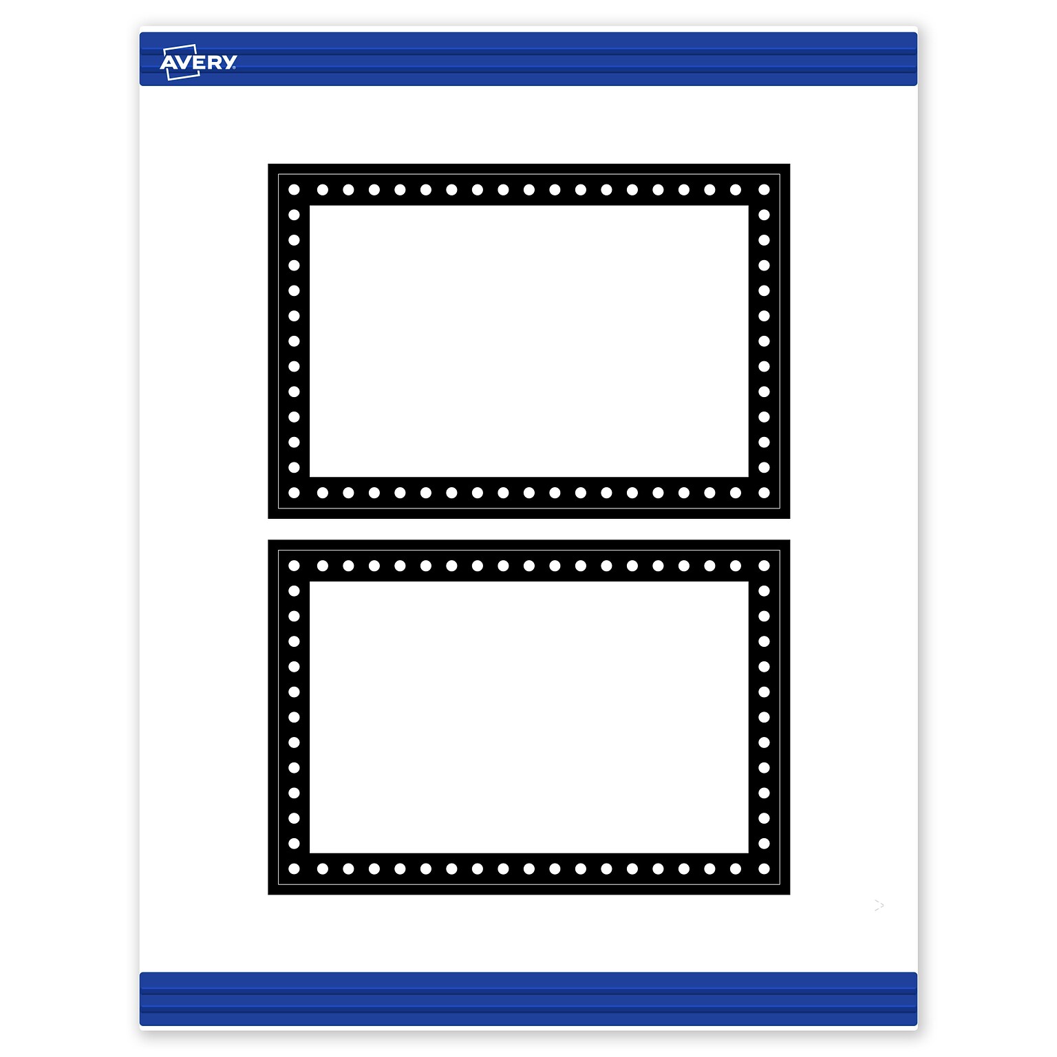 Avery Black and White Polka Dots Matte Blank Card, White, 20/Pack (S00-DKT)