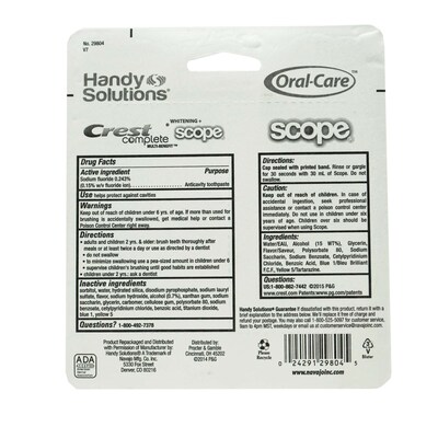 Handy Solutions Oral Care 3 Piece Kit, 6 Kits/Traypack, 8 Traypacks/Carton