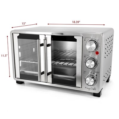 MegaChef 25 Liter Multi-Function Counter Top Oven, Silver