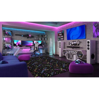 Joy Carpets Celebration Nylon 6 x 9 Machine Tufted Rug, Fluorescent (36Q)