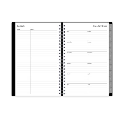 2025-2026 Blue Sky Enterprise 5" x 8" Academic Year Weekly & Monthly Planner, Plastic Cover, Black (130611-A26)