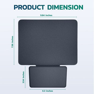 Purely MP78 Mouse Pad with Ergonomic Magnetic Wrist Rest, Black (PCCMP78BK)