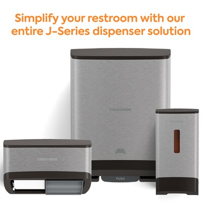 Coastwide Professional J-Series Automatic Hardwound Paper Towel Dispenser, Black/Metallic (CWJAHT-S-CC)