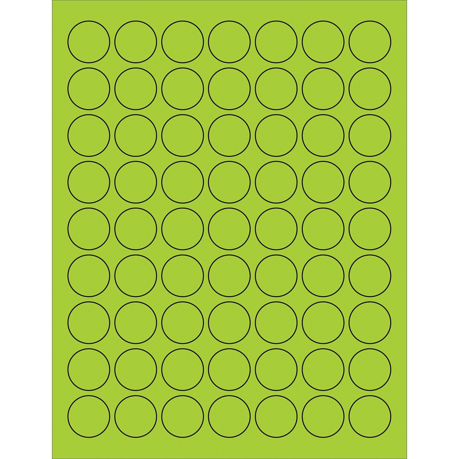 Tape Logic Laser/Inkjet Address Labels, 1 Dia., Fluorescent Green, 6300/Carton (LL191GN)