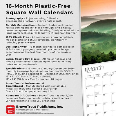 2026 BrownTrout Maryland Wild & Scenic 12" x 12" Monthly Wall Calendar (9798330704514)