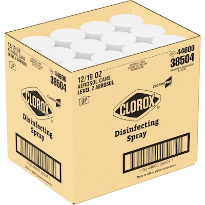 CloroxPro Disinfecting Spray, Fresh Scent, 19 oz., 12/Carton (38504)